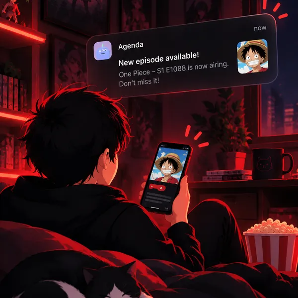 Cinévo episode notification screen